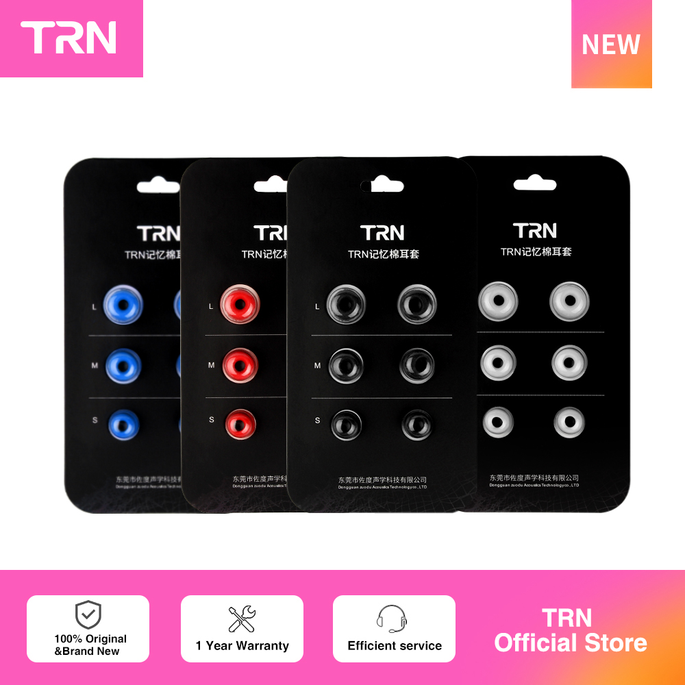 Earphone Foam Tip - TRN 3Pairs (6 stuks) oortelefoon Geheugen