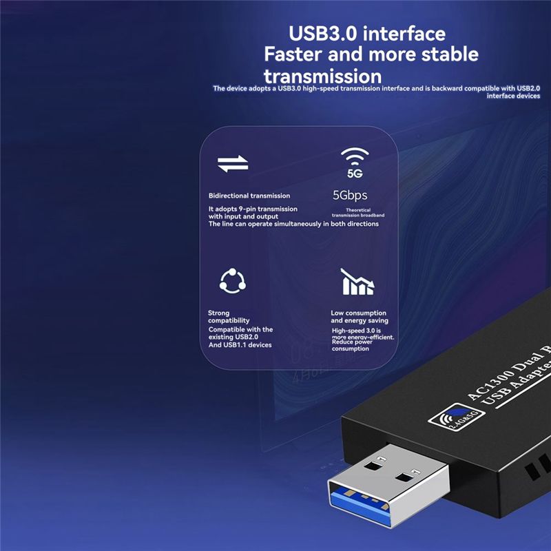 N36R-1300Mbps USB 3.0 Wifi Blu - Bluetooth Adapter Receiver recensie en prijs