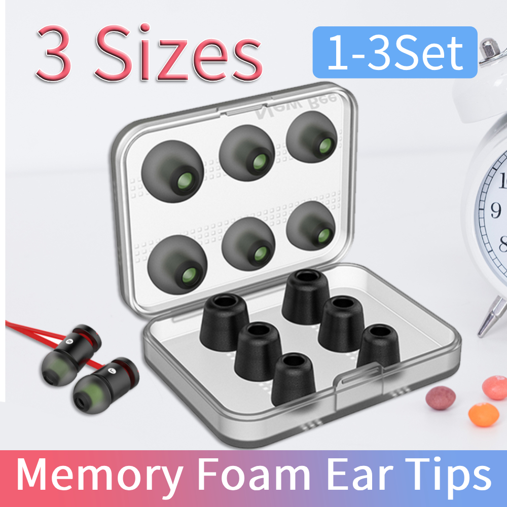 1-3 Set Memory Foam Oordopjes  - Earphone Foam Tip recensie en prijs