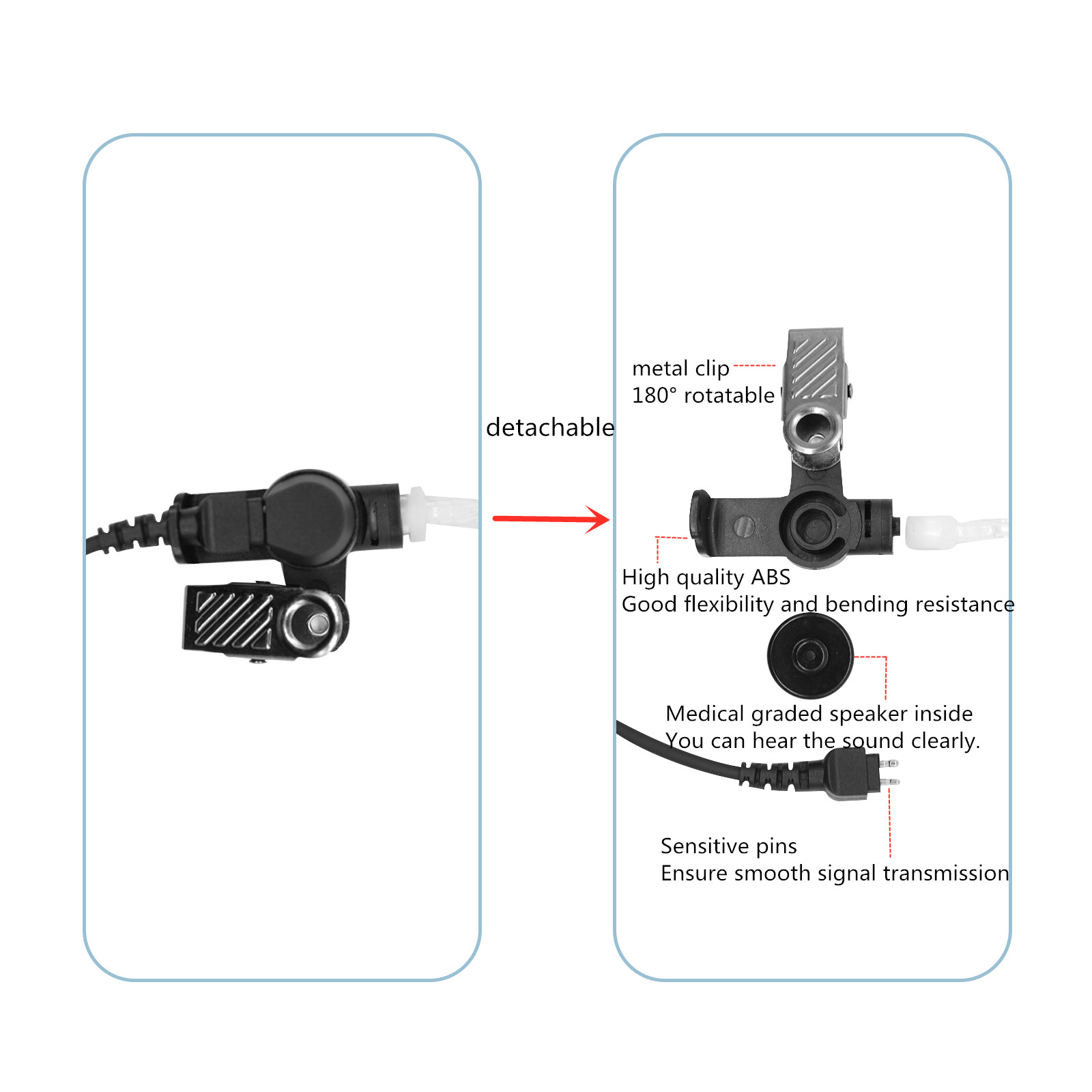 Oortelefoonbewakingsset, walki - Wired Earphone Mic recensie en prijs