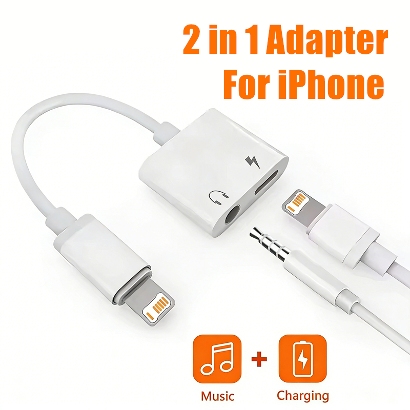 2-in-1 iOS naar 3.5mm jack aud - Earphone Splitter Jack recensie en prijs